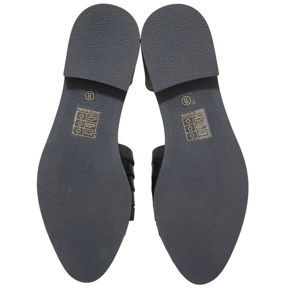 Journee Collection Women Anyah Slip On Two Piece Flats Size US 8M Black - Picture 4 of 4